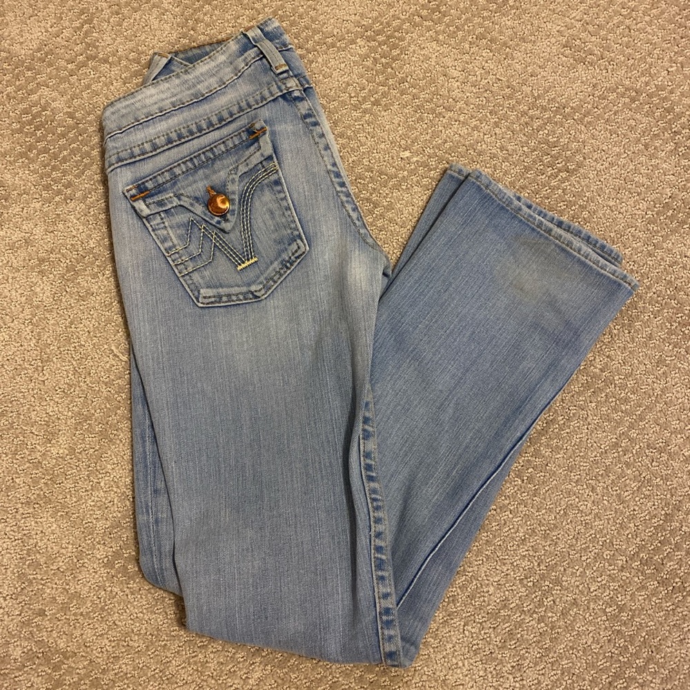 Bootcut jeans. Light wash. Designer brand - PRVCY!